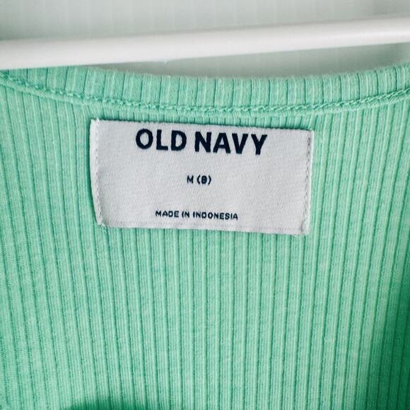 Old Navy Mint Green Ribbed Dress Size Medium - Picture 2 of 3